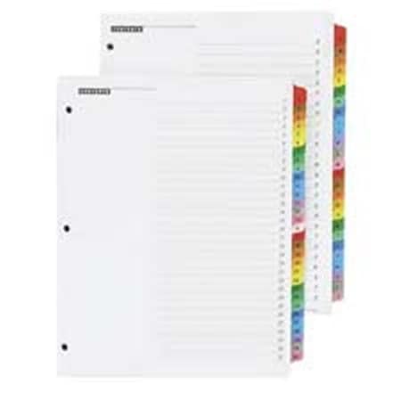 Cardinal Brands- Inc CRD60218 One Step Index System- Alphabetical- A-Z- 26-Tab- Multicolor